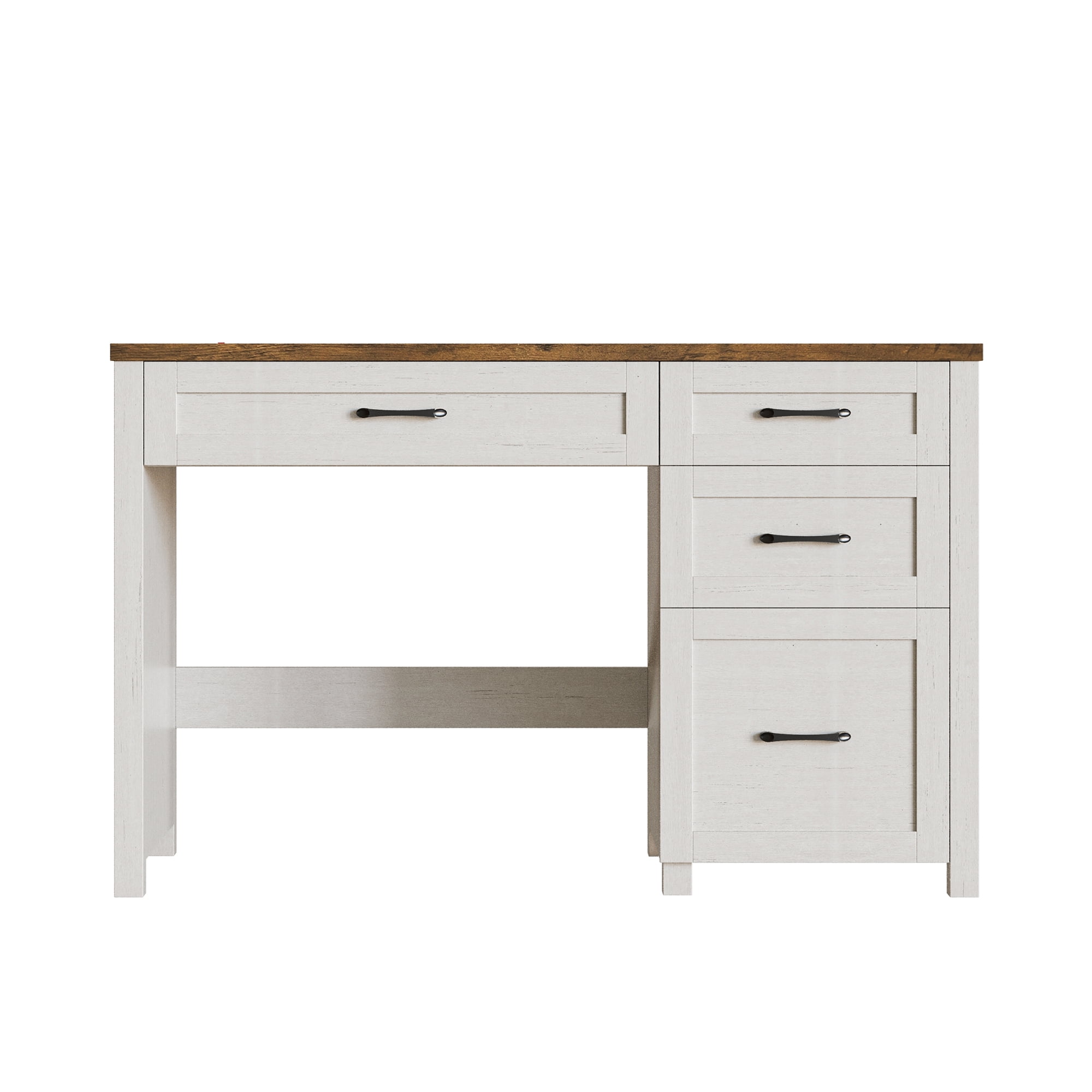 Conate 47" Executive Desk with File Cabinet and Drawers, Home Office Desk with Charging Station and Large Drawer, Workstation Table for Study