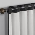 thumbnail image 5 of Sun Zero Treviso Linen Blend Magnetic Closure 100% Blackout Back Tab/Rod Pocket Curtain Panel, 40"W x 84"L, Black, 5 of 10