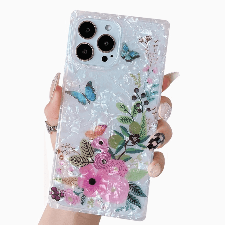 CASELIX Cute Square Compatible with iPhone 13 Pro Max Case floral
