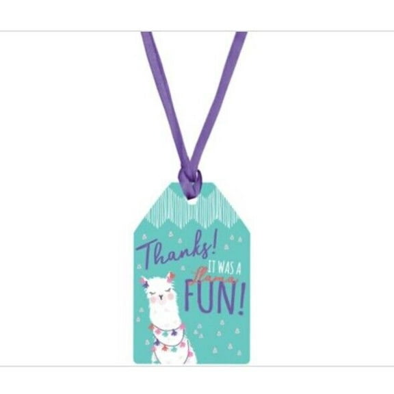 Funny Llama Thank You Tags for Birthday Surprise Gifts, 8 Pack