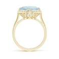 thumbnail image 2 of Angara Natural 3.5 Ct. Aquamarine with Diamond Halo Ring in 14K Yellow Gold for Women (Ring Size: 12), 2 of 9
