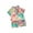 A, variant on Wavsuf Boys Summer Short-Sleeved Shirt Shorts Set Beach Two-Piece Set 1-5 Years Green Size 2Y
