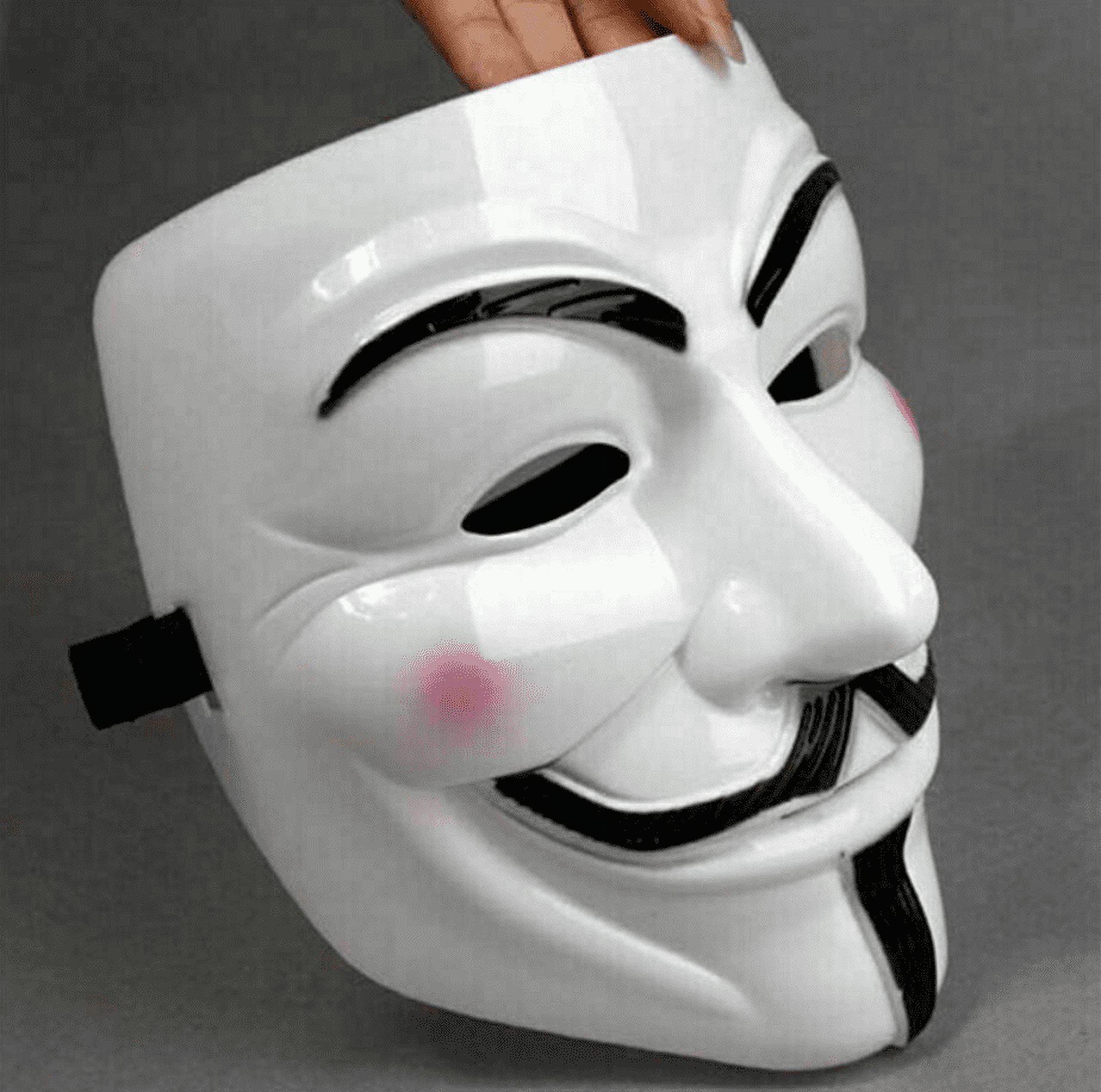V for Vendetta Masquerade Mask White MSK240 (Pink Cheeks)