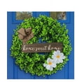 thumbnail image 4 of MORESEC under $5 Simulated Peony WreathSimulation Peony Flower Wreath for Door, Wall, Window Decoration, Artificial Greenery Wreath with Eucalyptus Leaves, All Weather Outdoor and Indoor Decor, 4 of 9