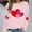 Pink, variant on Women's Valentines Sweatshirts Plus Size Cute Love Heart Graphic Blouses Long Sleeve Round Neck Shirts Valentine's Day Printed Sweater Pullover Tops