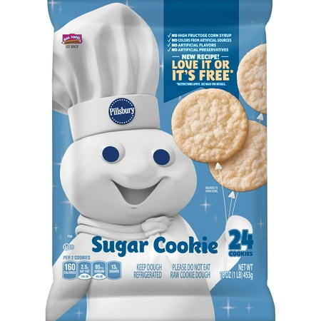 Pillsbury Ready To Bake Sugar Cookies, 24 Ct, 16 oz - Walmart.com