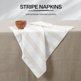 thumbnail image 7 of HEIRLOOM COMFORT Beige Stripe Cloth Napkins (Set of 6), 18x18 Inch, 100% Cotton, Machine Washable, Multi Pin Striped Table Dinner Napkin for Farmhouse Dining, Everyday Use & Special Occasions, 7 of 7