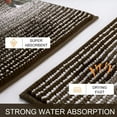 thumbnail image 5 of Bathroom Rugs and Mats Sets, 2 Piece Thick Absorbent Chenille Bath Mat Rug Set Non Slip, Soft Shaggy Bath Room Floor Mats for Bathroom, Machine Washable (24" x 70" Plus 20" x 32", Brown), 5 of 6