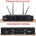 thumbnail image 2 of Berlingtone BR-800UM Professional 8-Channel Wireless Handheld Dynamic  Microphone System, Fixed Frequency Channel, Metal Mic and Receiver, for Singing, Church, DJ, Concert, Up to 260ft Range, 2 of 8