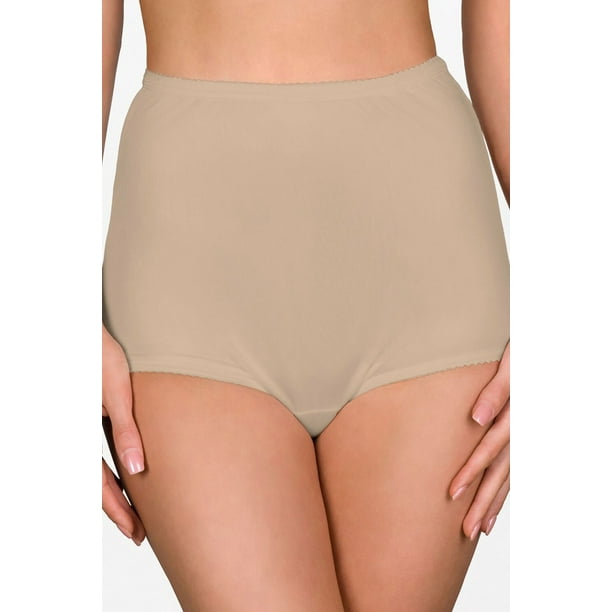 Women's Shadowline 17042P Plus Size Nylon Classic Brief Panty (Ivory 9) 