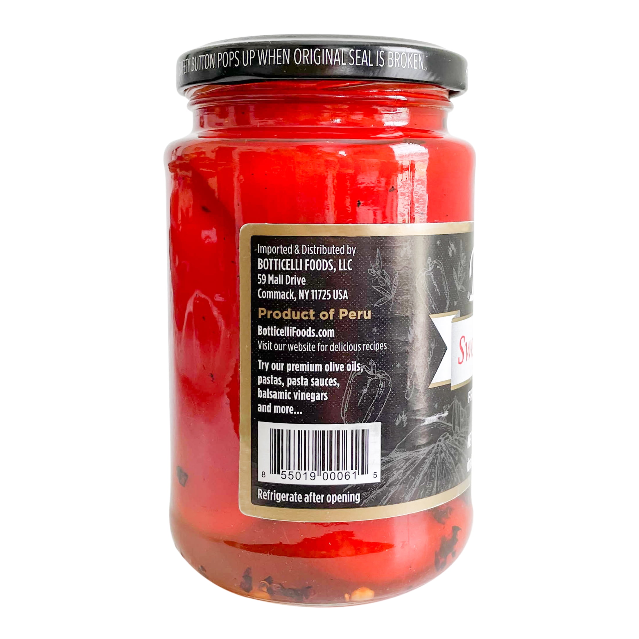 (6 pack) Botticelli Fire Roasted Sweet Red Peppers, 12 oz, 8 Servings