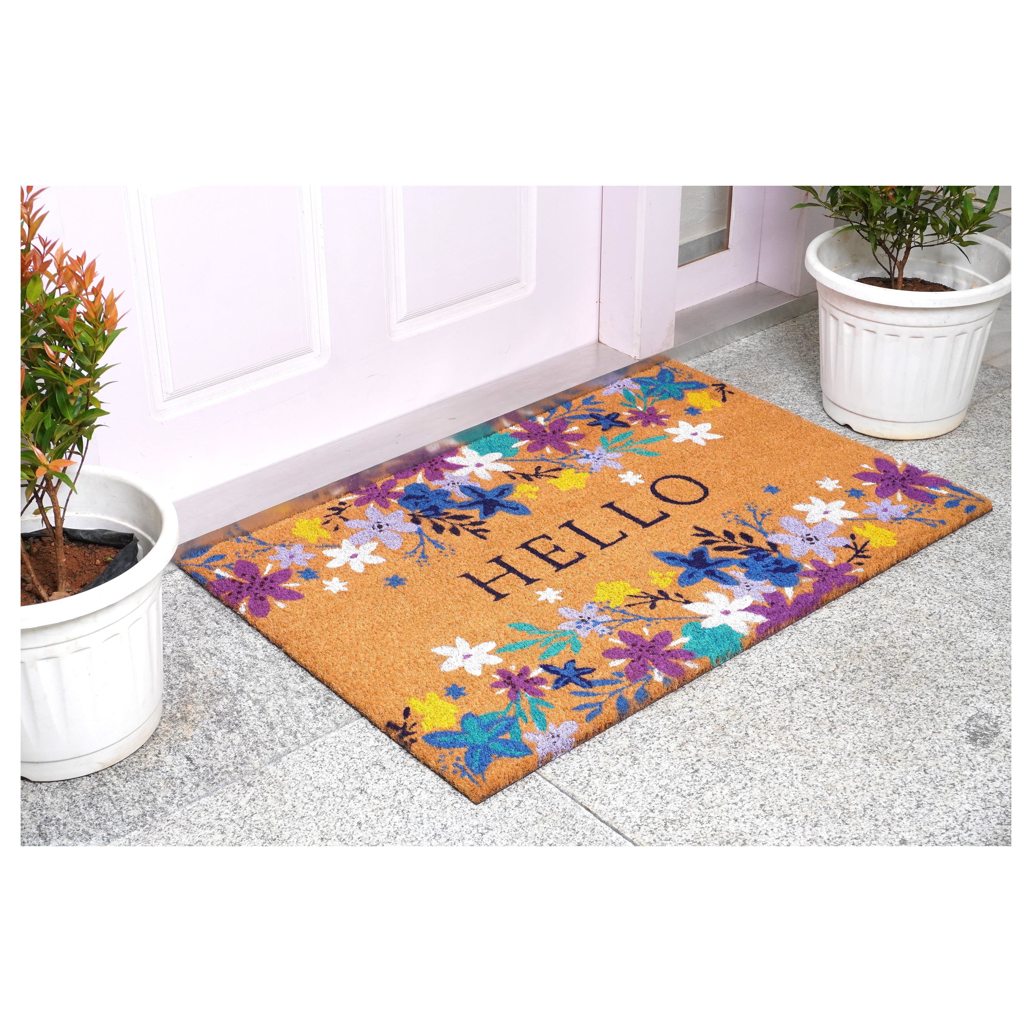 Calloway Mills 107101729 17 x 29 in. Hello Beauty Rectangle Doormat, Multi Color