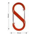 thumbnail image 4 of LJNYFDC Camping Gear Accessory 2Pcs Colored Carabiner Zipper Lock Clips Strong Load bearing Portable Camping Keyring S shaped Carabiners, 4 of 7