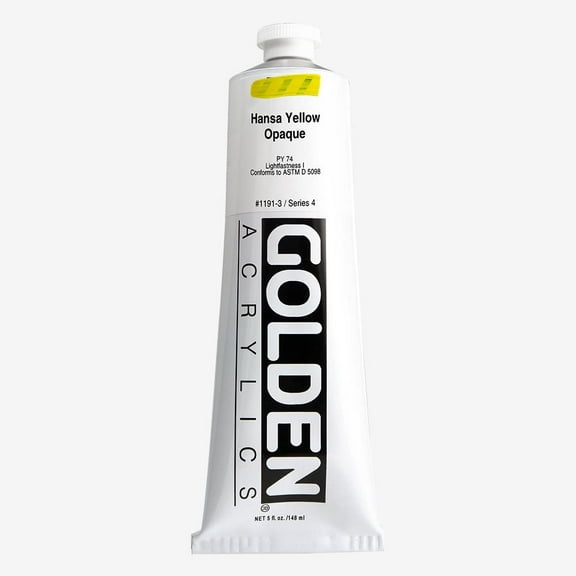 Golden Heavy Body Acrylic 5 oz. Tube Hansa Yellow Opaque