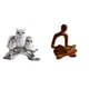 thumbnail image 1 of Figuras de búho de resina, estatua de pensador abstracto, figura de animal, escultura en miniatura moderna, decoración adecuada para dormitorio, sala, 1 of 8