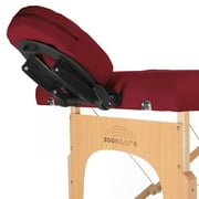 Saloniture Professional Portable Folding Massage Table with Carrying Case - Burgundy