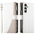 thumbnail image 1 of Funda cartera GANGXUN para Samsung Galaxy S25 FE , cuero PU con tarjetero, cremallera, correa de mano, soporte y protección 1341°, 1 of 6