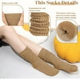 thumbnail image 2 of 5 Pairs Slouchy Socks for Women - Knit Cotton Tube Cute Knee High Boot Long Scrunch Slouch Socks Gifts, 2 of 7