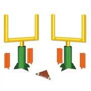 Club Pack of 12 Yellow and Green Football Goal Post Tabletop Centerpiece Party Decors 11"