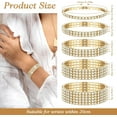 thumbnail image 5 of PinesC 8Pcs Rhinestone Bracelets, Stackable Rhinestones Stretch Bangle Crystal Silver Sparkl Bridal Bracelet Tennis Bracelet Set Bling Wedding Bangles for Women Brides Prom Party, 5 of 5