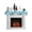blue, variant on Grey Christmas Mantel Scarf Fireplace Decorations for Living Room, Winter Vintage Snowman Pine Tree Snowy Fireplace Mantel Scarf Cover Runner for Halloween/Thanksgiving/Christmas Decor 70"x17"
