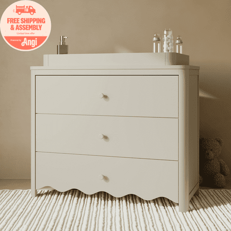 Art of Nursery by Storkcraft Casablanca 3 Drawer Chest with Removable Changing Topper, Frosted Oat