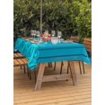 thumbnail image 3 of Outdoor Tablecloth with Umbrella Hole for Patio/Picnic/Party/Camping, American Star Wooden Waterproof Table Cloth Rectangle Table Cover Washable, Blue Red Patriotic 4th of July Cyan Wood (54"x 80"), 3 of 9