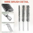 thumbnail image 2 of 10Pcs Stainless Steel Bore Brush in Different Sizes 1/4Inch Hex Shank,Wire Brush Attachment for Drill Set, 2 of 7