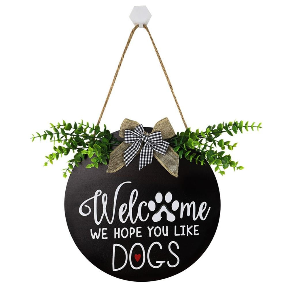Front Door Decor Round Welcome Sign Farmhouse Decor Round Door Hanger Round Welcome Sign Rustic Home Decorations Cactus Decor