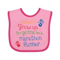Inktastic Marathon Runner Future Boys or Girls Baby Bib