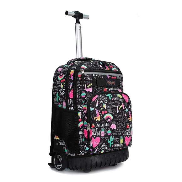 Mochila enrollable Tilami, 45 cm, con ruedas, escuela, universidad, viajes