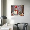 thumbnail image 4 of Nawypu  Christmas Canvas Wall Art with Wood Frames Art Works Winter Poster Prints Farmhouse Snowman Hanging Wall Pictures Decoration for Holiday Living Room Bedroom Bathroom, 4 of 5