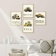 thumbnail image 2 of PixonSign Framed Wall Art, Kids Tractor Trailer Truck Collage Posters, Set of 4 Boy's Bedroom Illustration Wall Decor Prints, Medorm Fine Artwork, Contemporary Wall Décor - 8"x10" Natural, 2 of 5