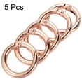 thumbnail image 3 of Unique Bargains Boucle à Ressort Ronde en Alliage de Zinc 25x18x4mm, Or Rose 5 Pack, 3 of 5