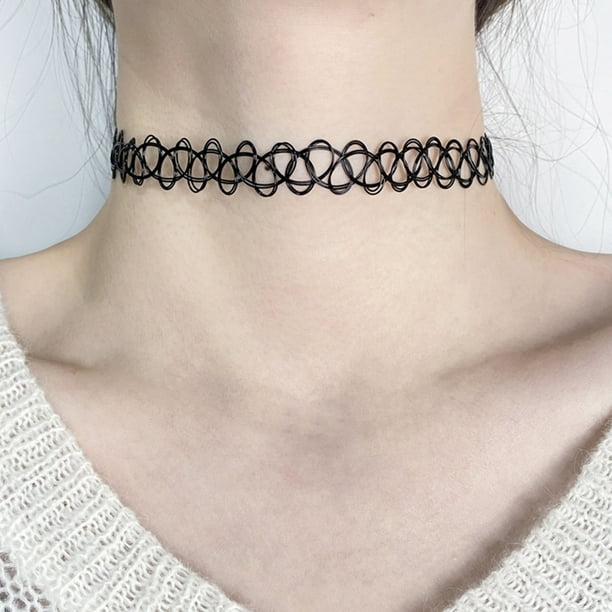 Whigetiy Choker Necklaces Elastic Chocker Necklace Plastic Fishing Tattoo Necklaces - Walmart.com