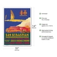 thumbnail image 2 of 1926 San Sebastian Spanish Grand Prix (Gran Premio de San Sebastian) - Vintage Car Racing Poster by Antonio Garcia Bellido - Master Art Print 10in x 14in, 2 of 4