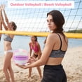 thumbnail image 3 of Estavanicen para voleibol, talla 5, interior y exterior, poliuretano, rosa y morado, 3 of 7