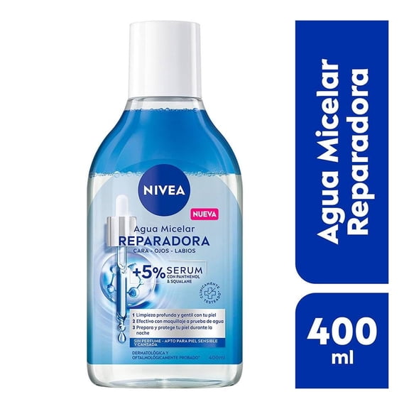 Agua micelar NIVEA Face reparadora infusión 5% serum 400ml
