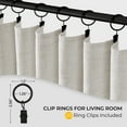 thumbnail image 4 of 100% Blackout Faux Linen Curtains for Livingroom Bedroom W50 X L108,2 Panels Set Thermal Insulated Curtains With Free 20 Ring Clips - Beige, 4 of 9