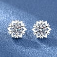 thumbnail image 6 of SDJMa Snowflake Diamond Earring Silver Stud Earrings Crystal Jewelry Gifts For Mom Girlfriend, 6 of 7