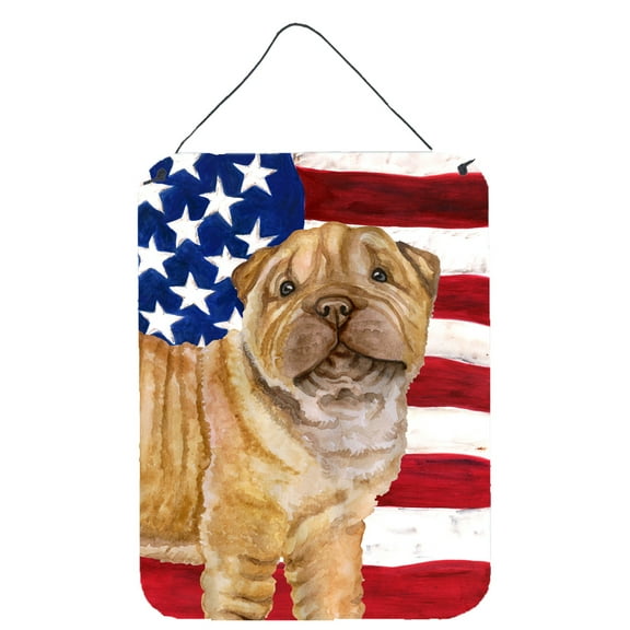 Shar Pei Puppy Patriotic Wall or Door Hanging Prints