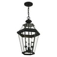 thumbnail image 2 of Livex Lighting Georgetown 3 Light Black Outdoor Lantern, 2 of 9