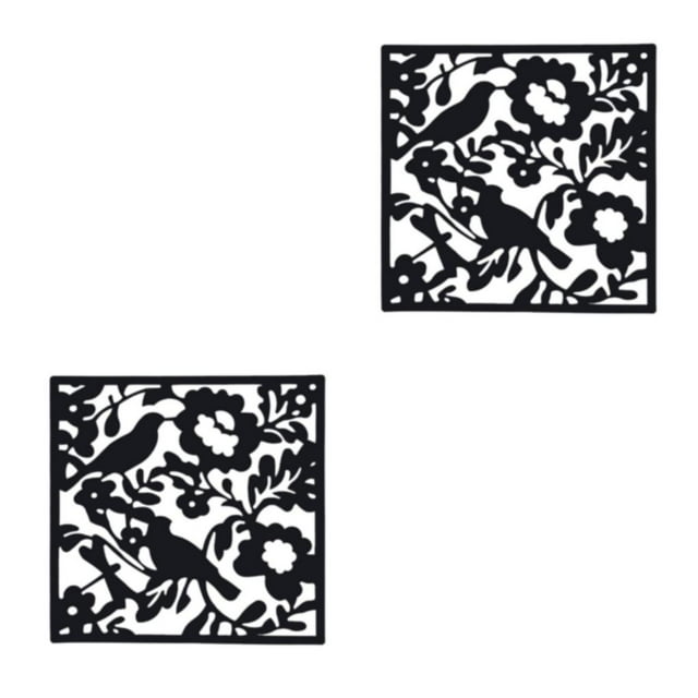 Youkk 4piece Hanging Divider Screens Modern For Room Separation Lightweight And Durable Easy To Assemble Multi-functional Black Bird Chart 2Set