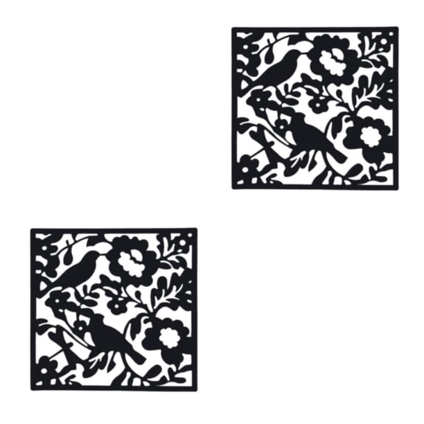 Toystoory 4x Panel divisor de habitación DIY, fácil de montar, pantallas divisorias colgantes ligeras, duraderas y modernas, gráfico de Gráfico del pájaro negro 2Conjunto