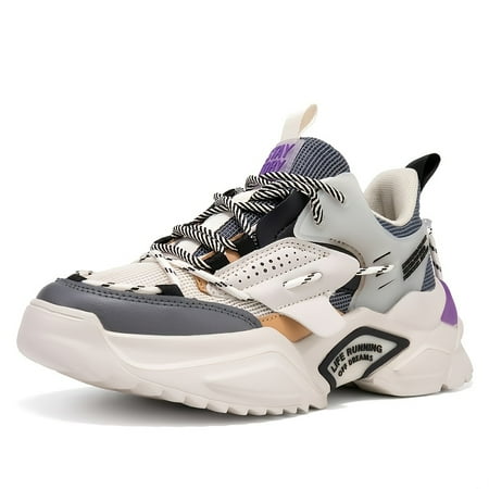 

Women s Fashion Chunky Sneakers Letter Detail Running Shoes Breathable Comfortable Sports Shoes
