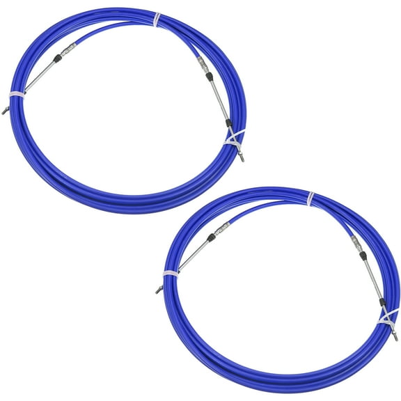 2pcs 30ft 354 Inch Marine Type 3300 / 33C Throttle Shift Remote Control Box Cable for Yamaha Outboard Engine Boat Blue