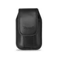 thumbnail image 2 of Black Leather Vertical Case with Pinch Clip fits Consumer Cellular Link Flip Phone Flip Phone, 2 of 4