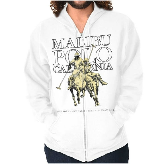 Vintage Malibu California Polo Zip Up Hoodie Men's Women's Brisco Brands S