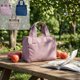 thumbnail image 1 of MTBLYS Bolsa de almuerzo de nailon con múltiples bolsillos, portátil y aislada para transportar alimentos, ideal para trabajadores de oficina y uso diario al aire libre - 1 paquete., 1 of 7