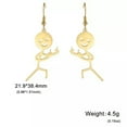 thumbnail image 7 of RSAMD Middle Finger Earrings Middle Finger Stickman Hip Hop Stainless Steel Earrings-Steel, 7 of 7